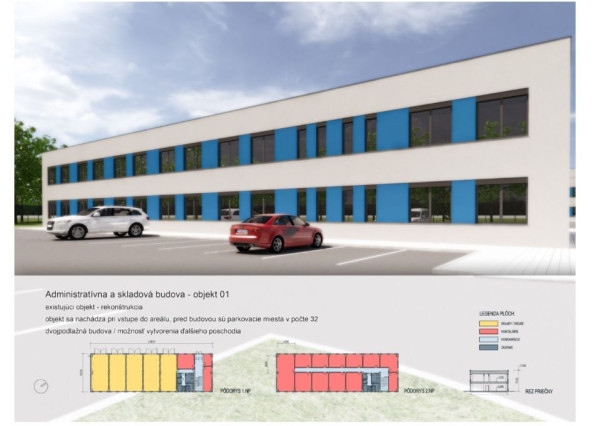 NA PRENÁJOM Budova 1039 m2 + parkovisko 5000 m2 - ROZVOJOVÁ ULICA, KOŠICE